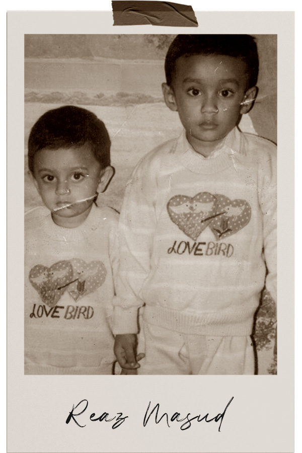 Reaz Masude portrait as a child.