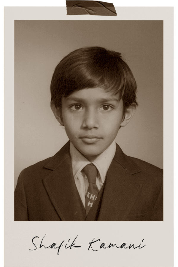Shafik Kamani portrait photo as a child.