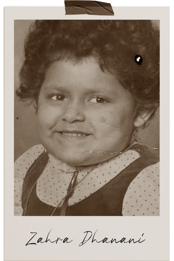 Zahra Dhanani portrait as a child.